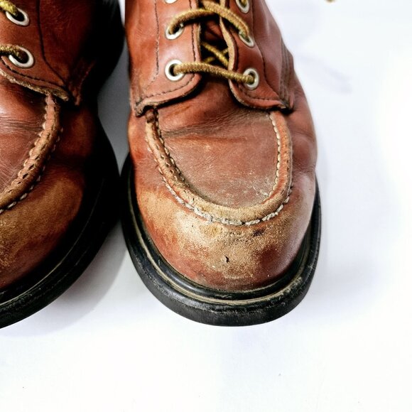 Red Wing Leather SuperSole Moc Toe Ankle Work Boot - Size 8 Vintage Red Wings - Picture 6 of 8